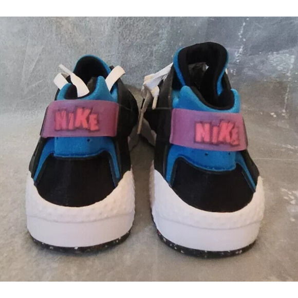 Nike Huarache Run (GS) Big Kids' Shoes Black Blue Pink DR0166-001 Size 4.5 Youth - Picture 8 of 9